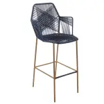 Silla De Barra Tejida Artesanal En Mimbre Moderna