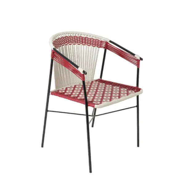 Silla de Comedor Artesanal Tejida En Mimbre Plástico Moderna